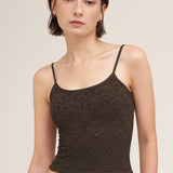 Floral Textured Lace Cami  Pearl Blush
