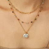 18k Gold Non-Tarnish Stackable Necklaces : Yellow Gold / Charlee-Gold