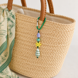 Green Ceramic Cord Carabiner Bag Charm Key Chain