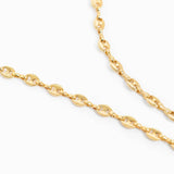 Horsebit Y-Drop Mariner Chain Necklace: Gold