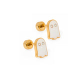 Screwback Stud Earrings - Ghost