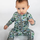 Zip Convertible PJs - Pebble Camo