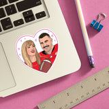 T & T Heart Die Cut Sticker