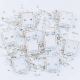 Screwback Stud Earrings - Tally - Silver