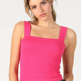 Striped Square Crop Top Marina