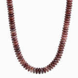 Neutral Color Wide Marble Beaded Necklace: Pink Multi