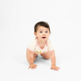 Hey Y'all Western Cotton Ringer Baby Onesie: White/Multi