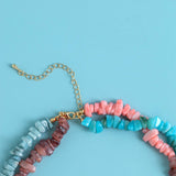 Coral Mirage Shell Pendant Necklace
