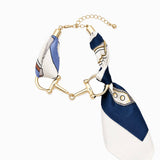Horsebit Link Scarf Bracelet: Green