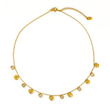 Sylvain 18K Gold Non-Tarnish CZ Shell Charm Necklace: Yellow Gold