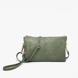 Riley Convertible Cross Body Purse, Wristlet or Clutch - Dark Emerald