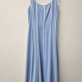 Sleeveless Smocked Halter Top: NATURAL / S-M-L (3-2-1)