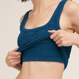 Floral Textured Lace Tank  Milk Tea
