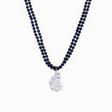 Beach Mode Navy Beaded Shell Necklace