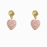 Beach Mode Coastal Cotton Candy Reef Heart Rope 5 Charm Necklace
