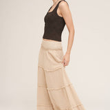 Floral Textured Lace Tank  Chocolate
