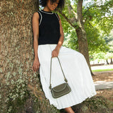 Marina Suede Crossbody Bag - Black