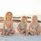 Explore Florida Boys Swim Trunks: Beige/Multi