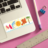 Miami Florida Icons Die Cut Sticker