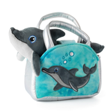 Plush Animal Set with Purse -  Bottlenose Dolphin
