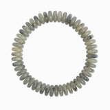Neutral Color Wide Marble Beaded Stretch Bracelet: Navy