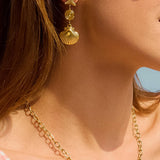 Vesta 18K Gold Non-Tarnish Summer Seashell Earring: Yellow Gold