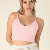 Lace Textured Bralette  Butter Cream