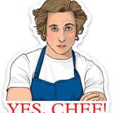 The Bear Yes, Chef! Die Cut Sticker