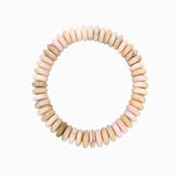 Autumn Wide Disc Marble Beaded Stretch Bracelets: Multi Blue