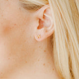 Screwback Stud Earrings - Ruby Bow
