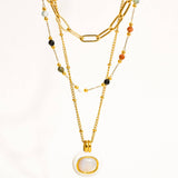 18k Gold Non-Tarnish Stackable Necklaces : Yellow Gold / Charlee-Gold