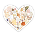 Seashell Lover Sticker, Beach Sticker, Seashell Heart 