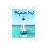 Alligator Reef Lighthouse Stamp Sticker, Florida Lighthouse