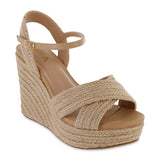 Alouette - Braided Straw Platform Wedge by MIA