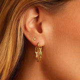 Asher Link Hoops - Gold - by Gorjana