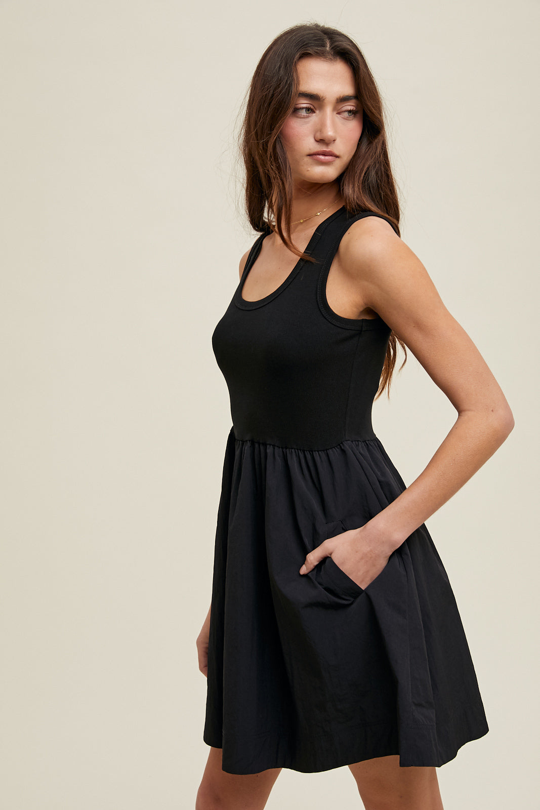 Short Tank Dress Short Tank Dress W/ Stretchy Top Flowy Skirt Black Miss Short Tank Dress Short Tank Dress W/ Stretchy Top Flowy Skirt Black Miss