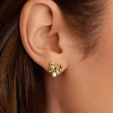 Bow Pearl Earrings - Gold by Gorjana