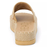 Braided Straw Flatform Straw Slide Sandals - Del Mar - Gold Speckle