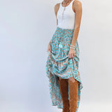 Ciao Maxi Skirt - Seafoam Boho Floral