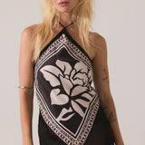 Citrine Midi Dress  by Free People - Raven Black & White