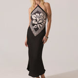 Citrine Midi Dress  by Free People - Raven Black & White
