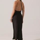 Citrine Midi Dress  by Free People - Raven Black & White