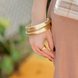 Cora Single Bangle Matte Brass
