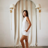 Cotton Fringe Shorts - White