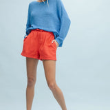 Cotton Twill Shorts by Wishlist -  Cherry Red