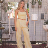 Flowy Cotton Pants - Butter Yellow