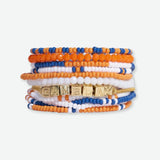 Gameday Bracelet Stack - Blue + Orange UF