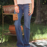 The Heart Breaker Mid Rise Flare by Daze - Influencer (Dark Blue)