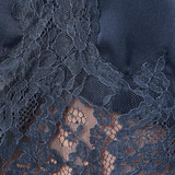 Lace Trim Shorts - Navy Blue