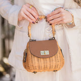 Rattan / Wicker Crossbody  - Tan